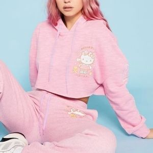 NEW NGOrder Hello Kitty Crop Hoodie Size 8